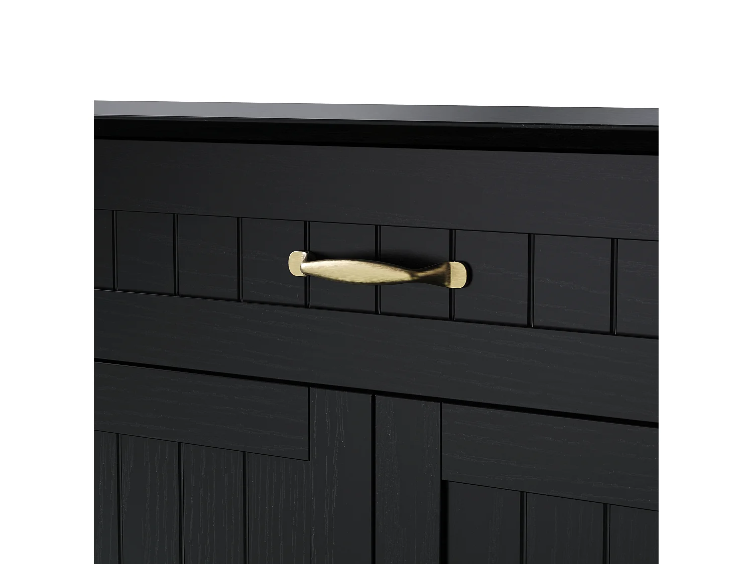 Buffet moderne 107x40x83.4cm - avec 3 portes et 1 tiroir - avec étagères réglables - Noir