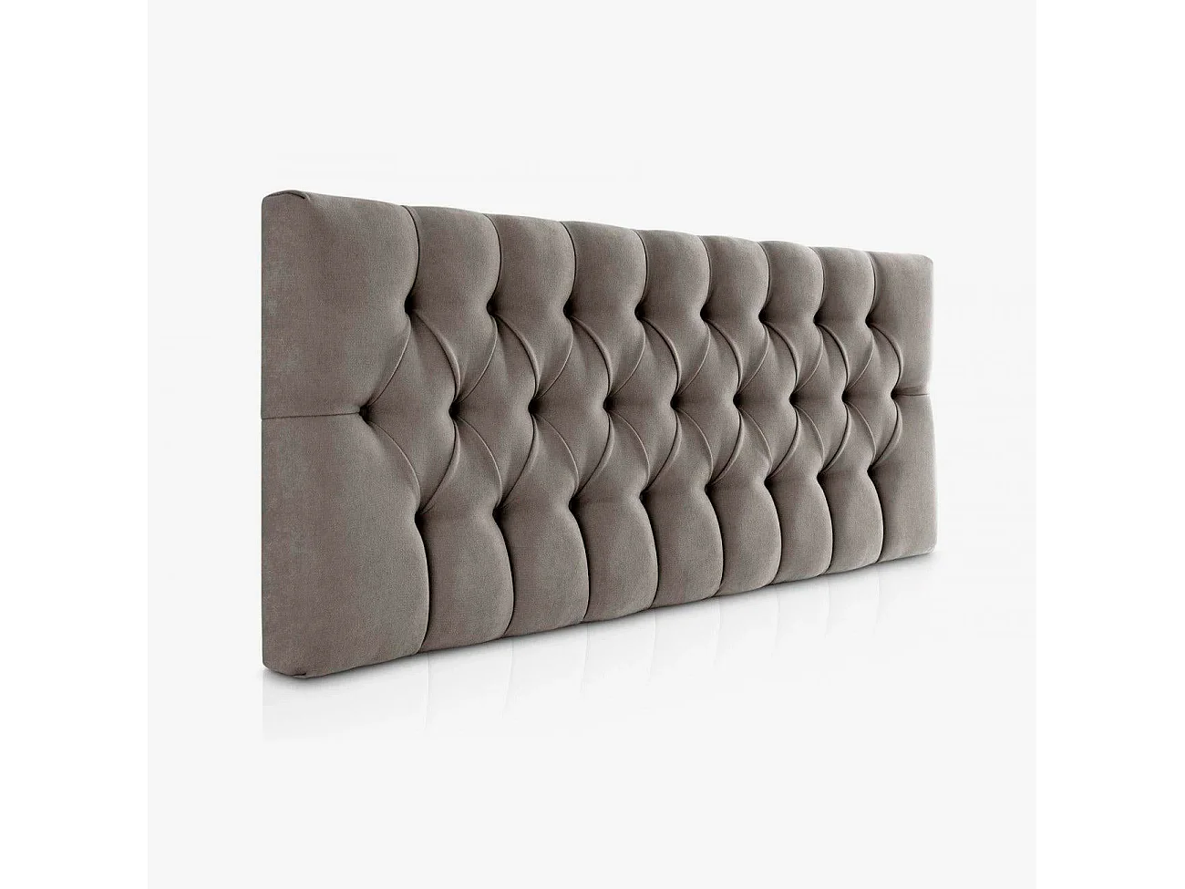 Tête de lit capitonnée Capy anthracite tissu anti-taches y structure en bois de pin – 100x60 cm, pour lits de 90 cm