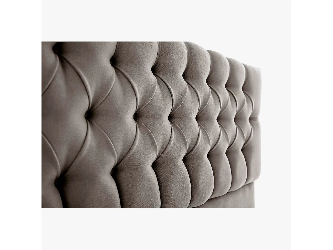 Tête de lit capitonnée Capy anthracite tissu anti-taches y structure en bois de pin – 190x60 cm, pour lits de 180 cm