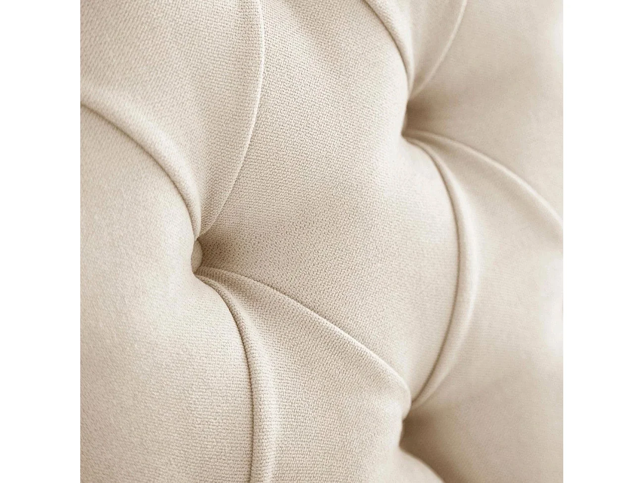 Cabecero tapizado Capy beige tela antimanchas y estructura de madera de pino – 115x60 cm, para camas de 105 cm