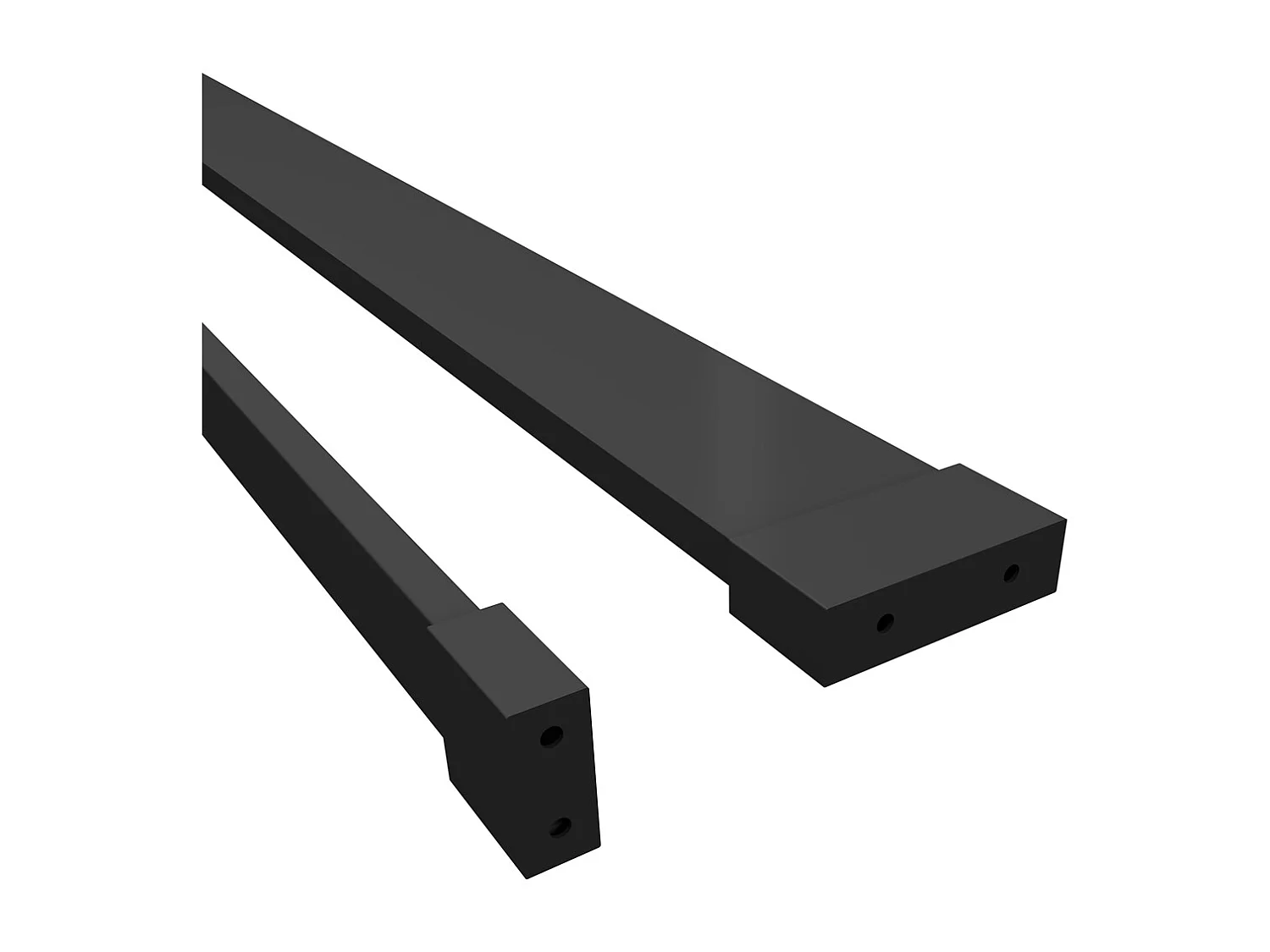 Mensola Doccia per Parete Doccia Walk in 90 cm Alluminio Nero Opaco Porta-asciugamani Adattabile Vetro da 8 mm