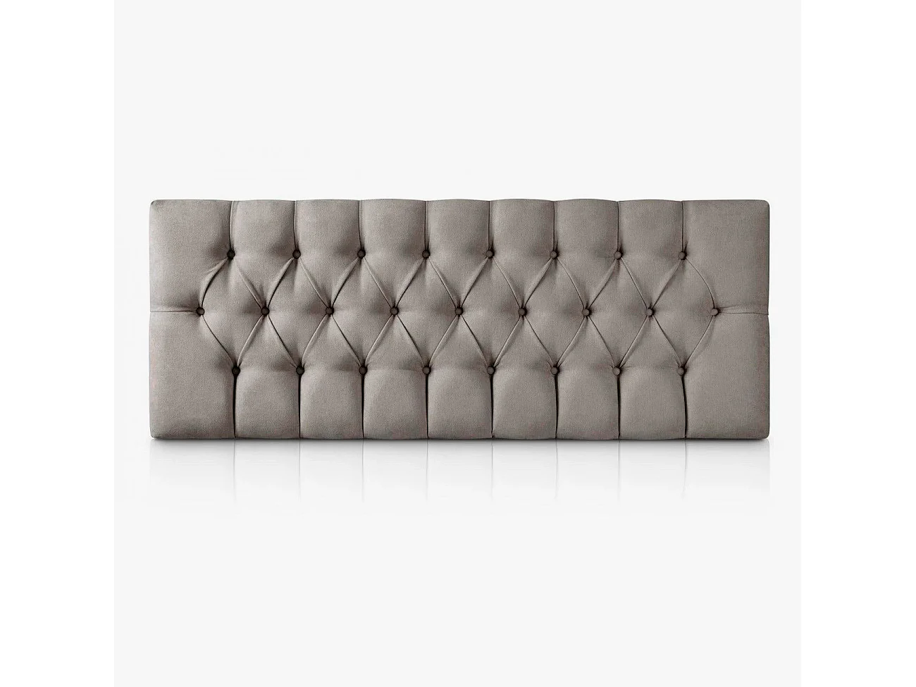 Tête de lit capitonnée Capy anthracite tissu anti-taches y structure en bois de pin – 210x60 cm, pour lits de 200 cm