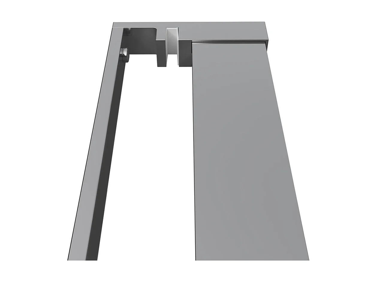 Mensola Doccia per Parete Doccia Walk in 80 cm Alluminio Cromo Lucido Porta-asciugamani Adattabile Vetro da 8 mm