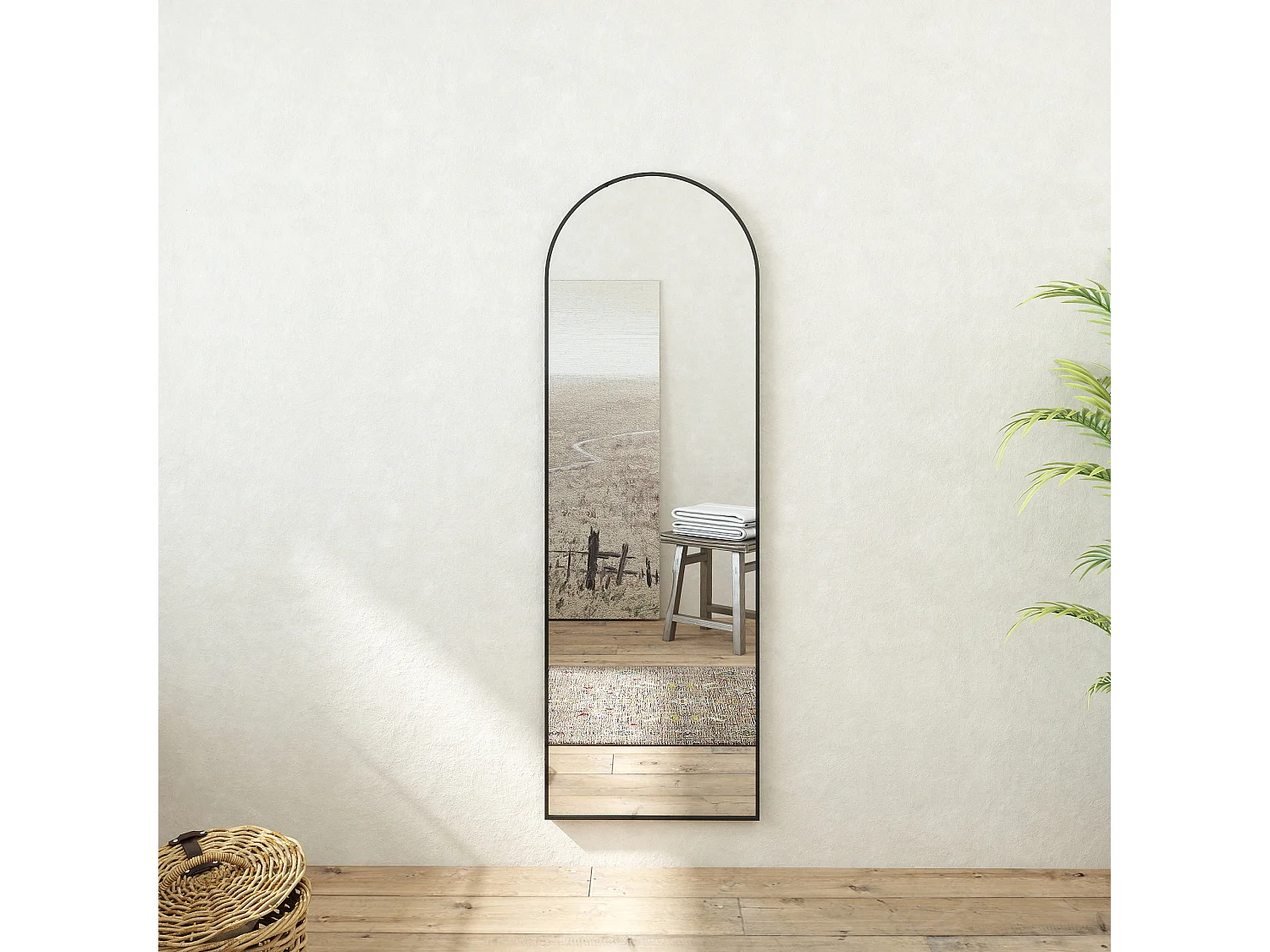 Specchio a corpo intero 163x54cm, design moderno e adatto per svariate scenari.