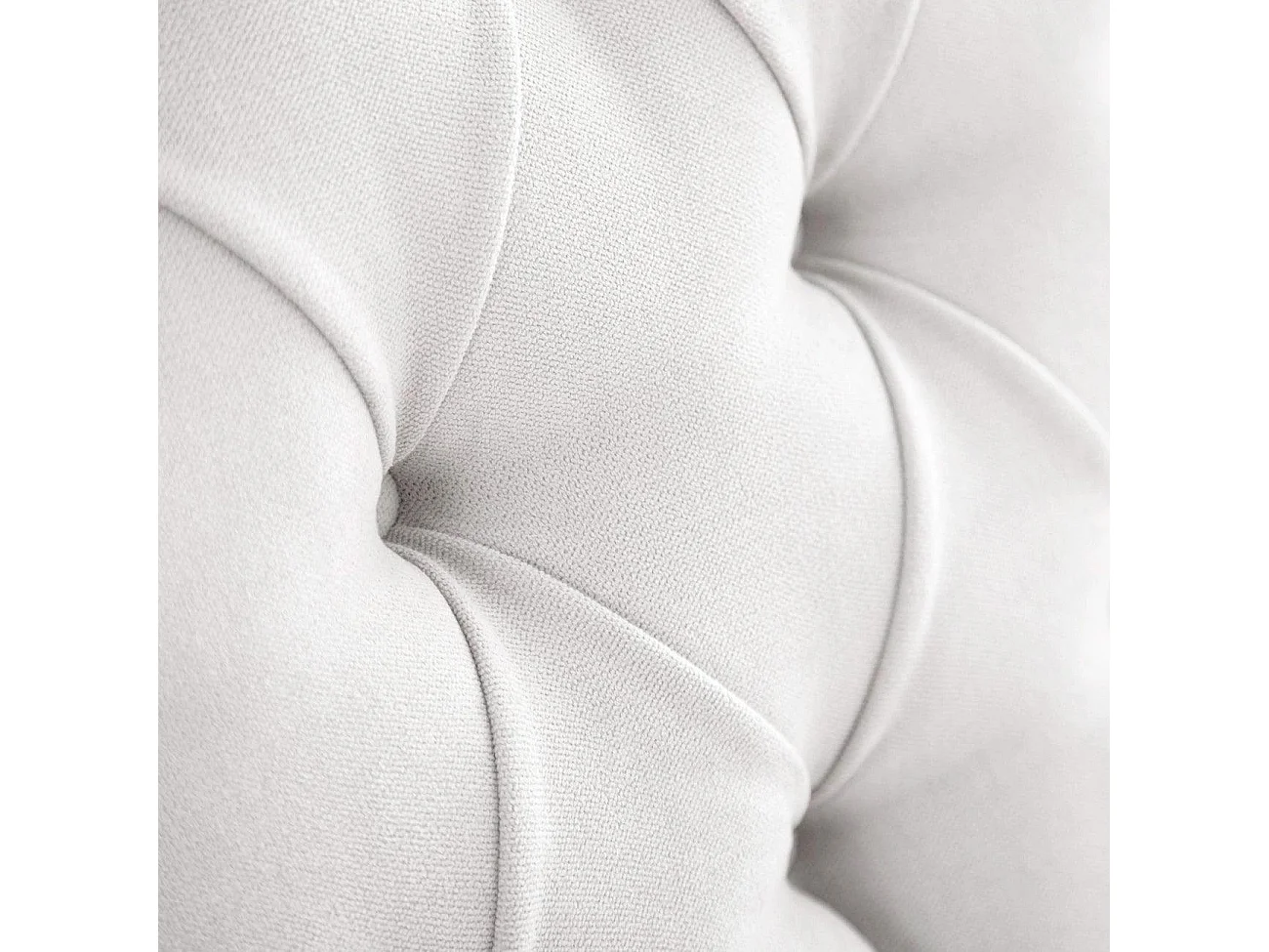 Tête de lit capitonnée Capy blanc tissu anti-taches y structure en bois de pin – 115x60 cm, pour lits de 105 cm
