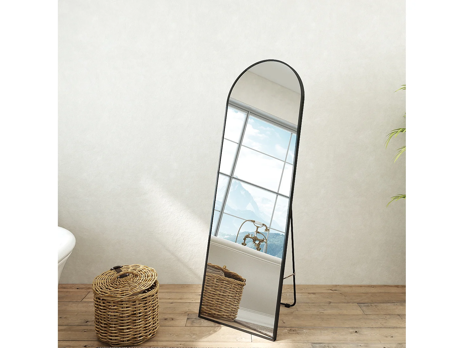 Specchio a corpo intero 150x50cm, design moderno e adatto per svariate scenari.