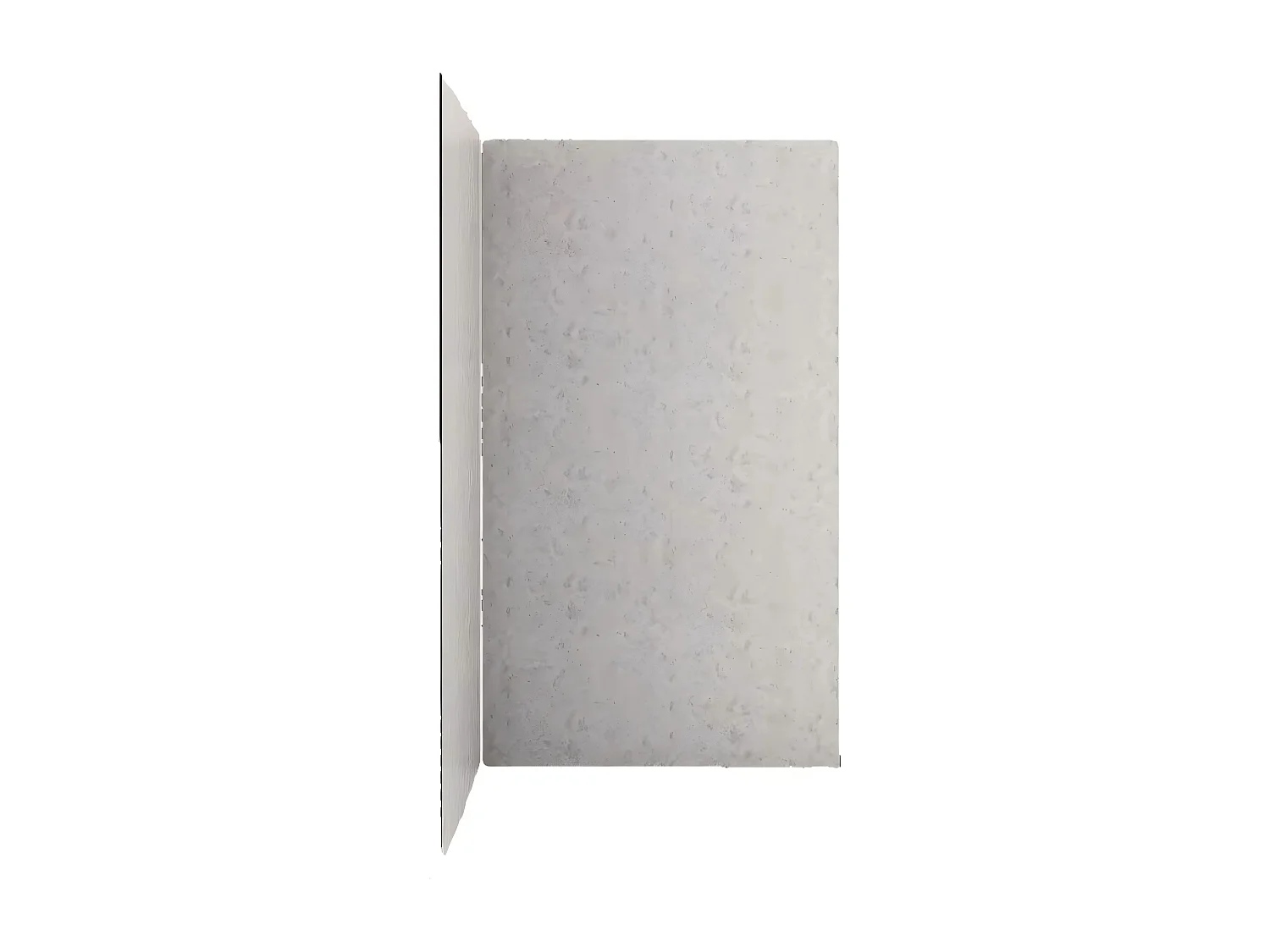 H.210 cm Pannello Doccia ad Angolo 90x120 cm Realizzato in Alluminio da 3 mm con Profili Finitura Grigio Cemento per Rivestimento Parete Bagno