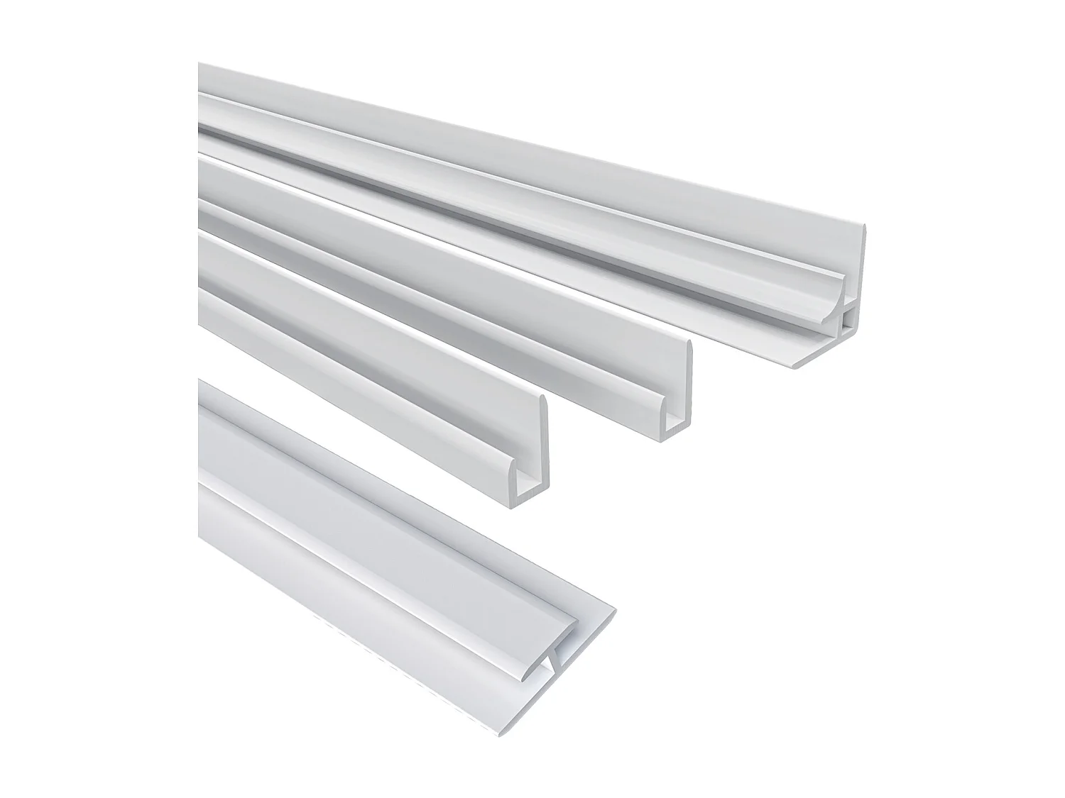 H.210 cm Pannello Doccia ad Angolo 210x80 cm Realizzato in Alluminio da 3 mm con Profili Finitura Bianco Avorio per Rivestimento Parete Bagno