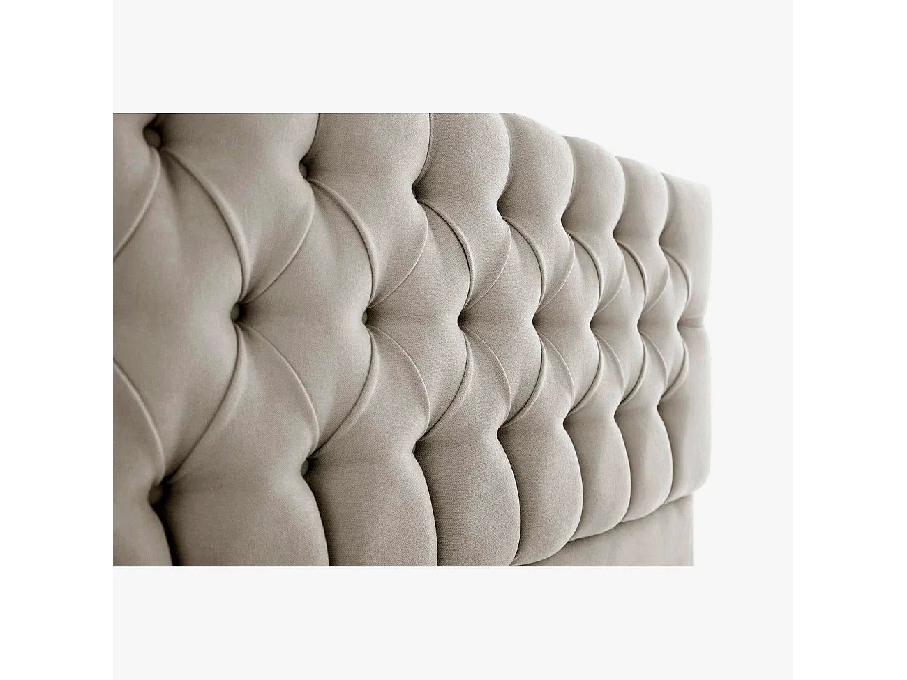 Tête de lit capitonnée Capy gris tissu anti-taches y structure en bois de pin – 100x60 cm, pour lits de 90 cm