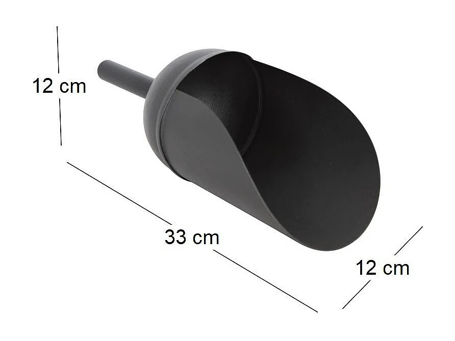 Pelle à pellets incurvée en acier galvanisé