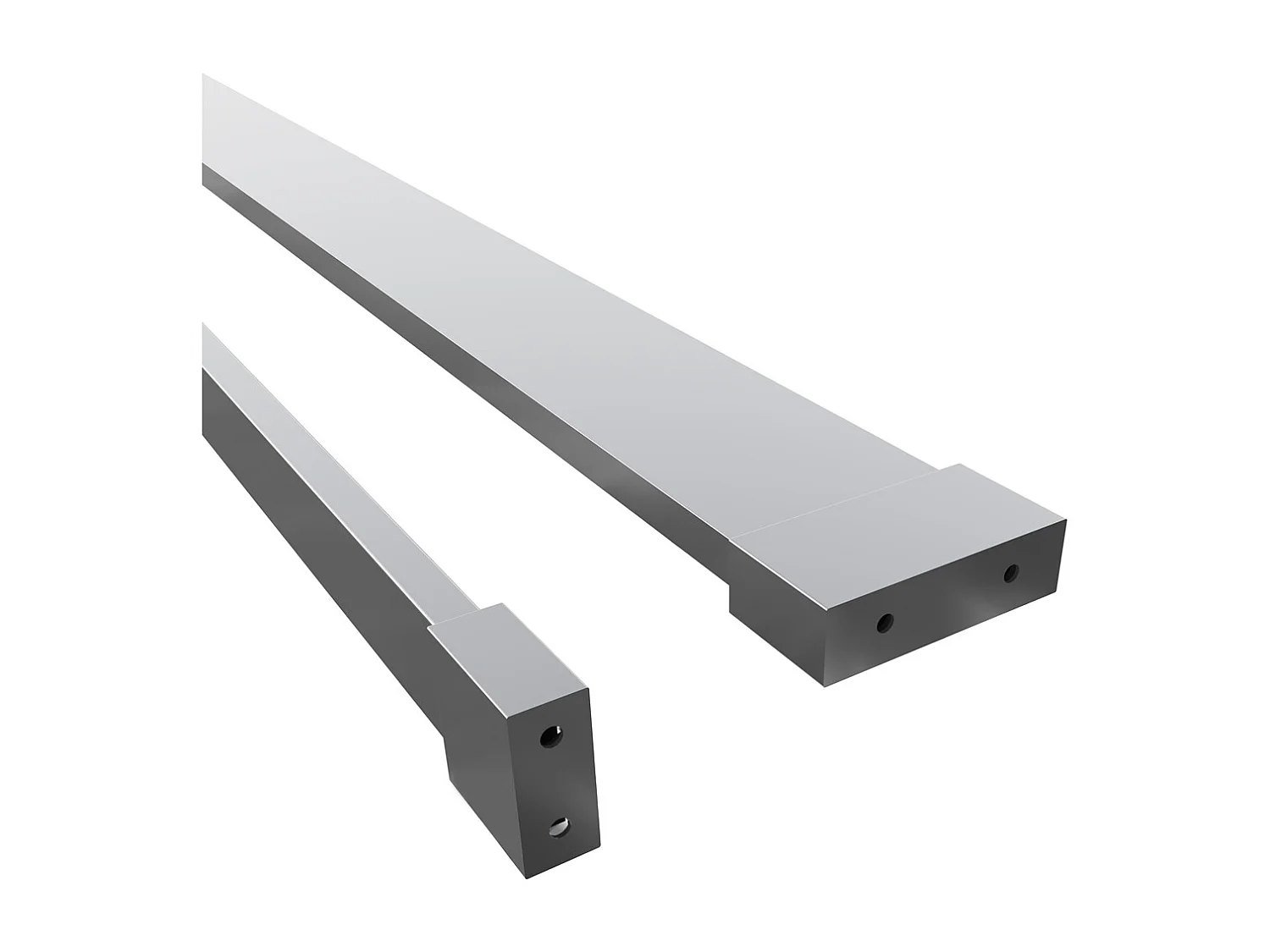 Mensola Doccia per Parete Doccia Walk in 90 cm Alluminio Cromo Lucido Porta-asciugamani Adattabile Vetro da 8 mm