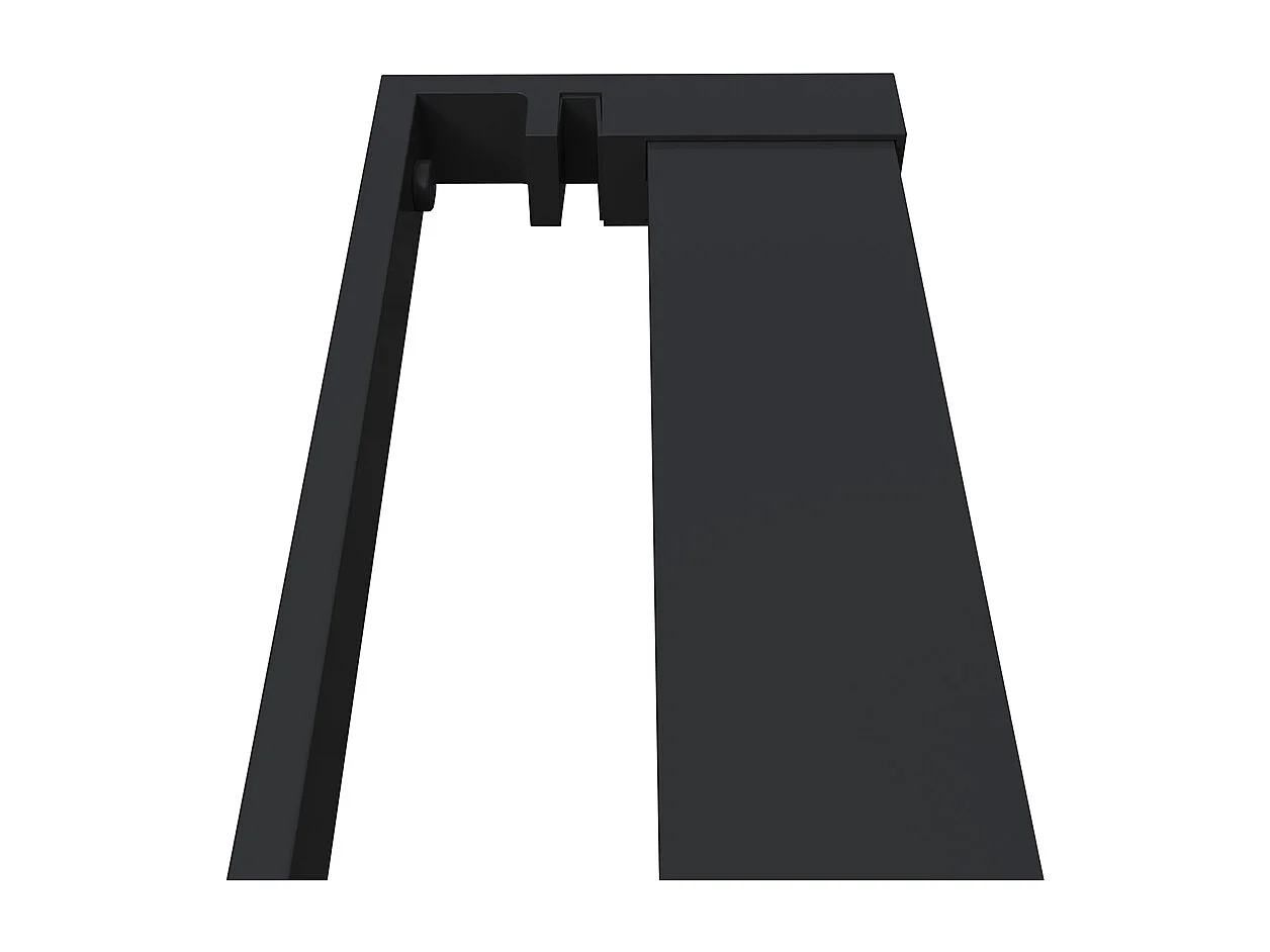 Mensola Doccia per Parete Doccia Walk in 100 cm Alluminio Nero Opaco Porta-asciugamani Adattabile Vetro da 8 mm