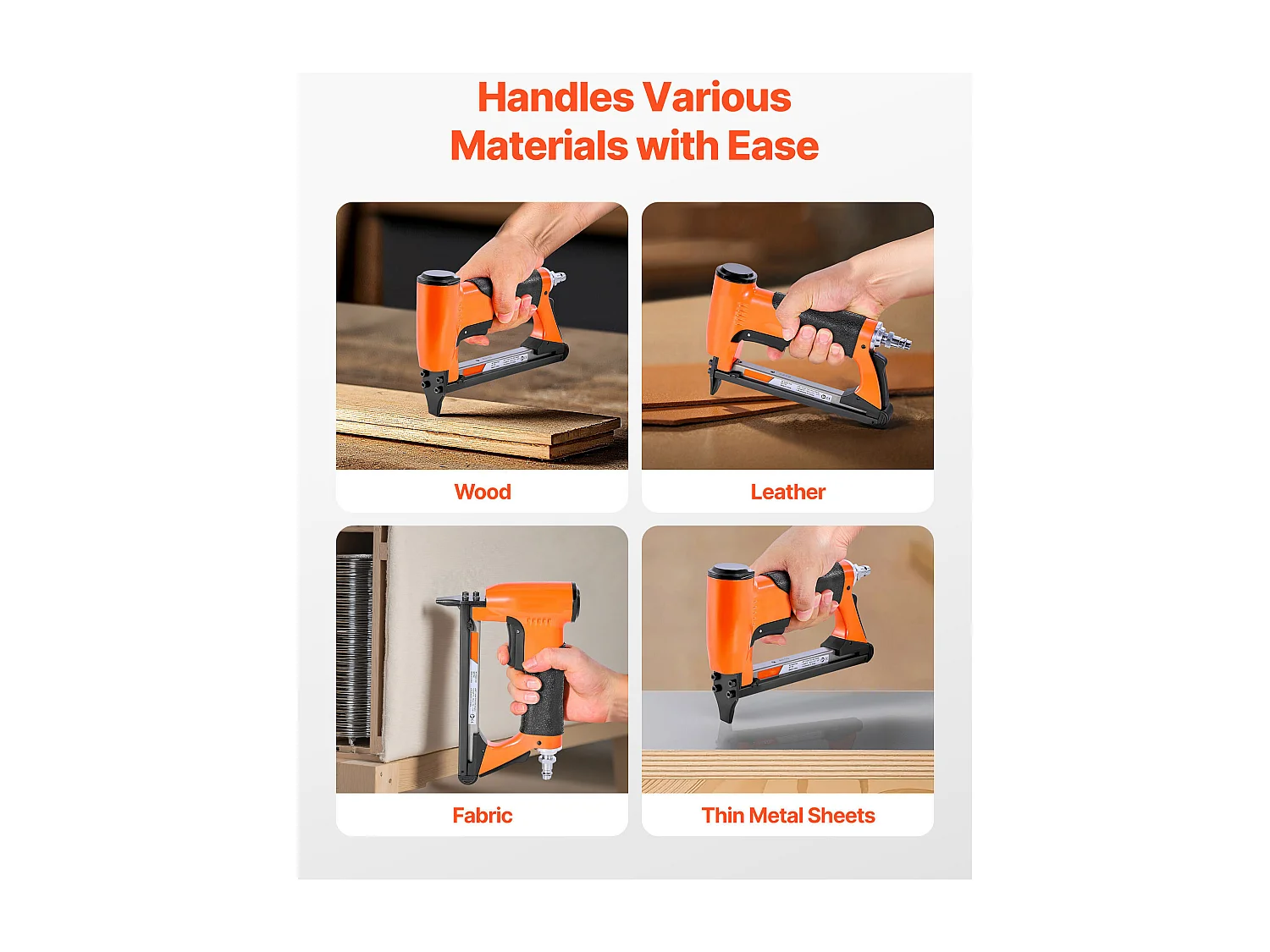 Agrafeuse Pneumatique SucceBuy, Calibre 22, Compatible avec Agrafes Fil Fin Série 71 Non Inclues de Largeur Couronne 0.95 cm de Longueur 0.6-1.6 cm