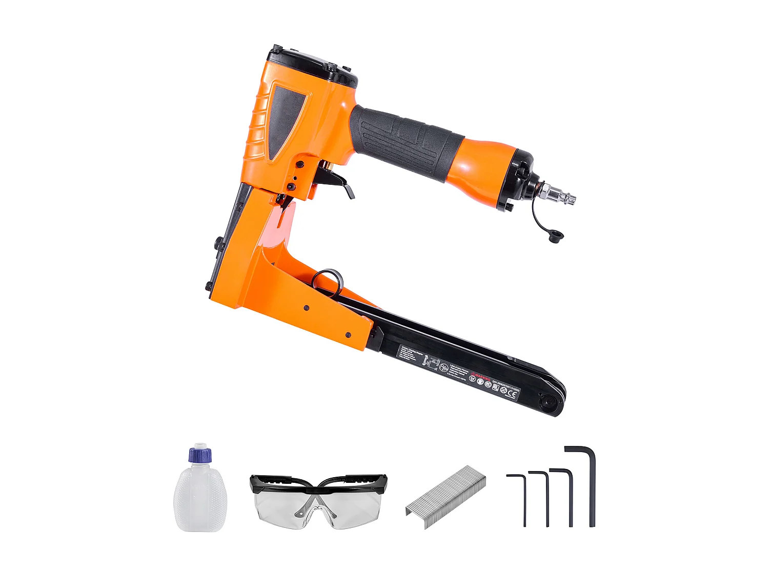 Pneumatischer Tacker SucceBuy für Kartonschließung, Kaliber 13, Kompatibel mit Klammern Nicht Enthalten von Krone 3.48 cm, von Länge 1.6 und 1.9 cm