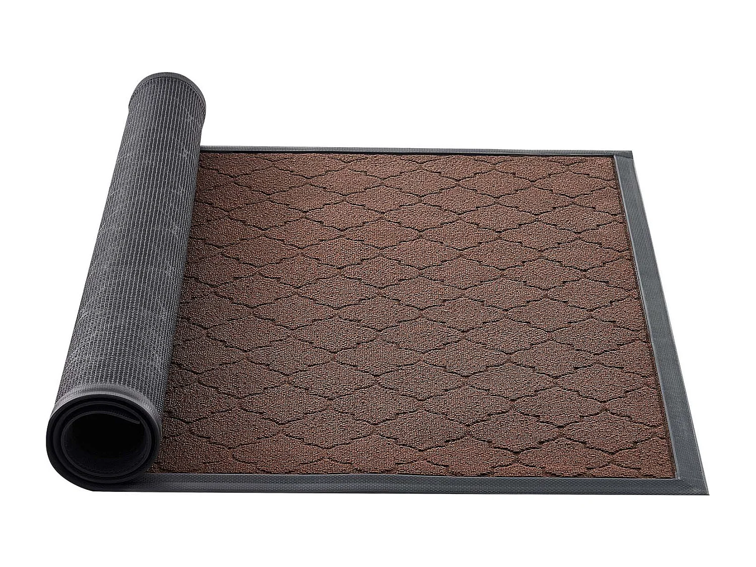 Tapis d'Entrée SucceBuy, 119,4 x 89 cm, Paillasson Extérieur Intérieur Moderne Élégant, Envers Antidérapant TPE, Résistant Lavable, Attrape Poussière, Marron