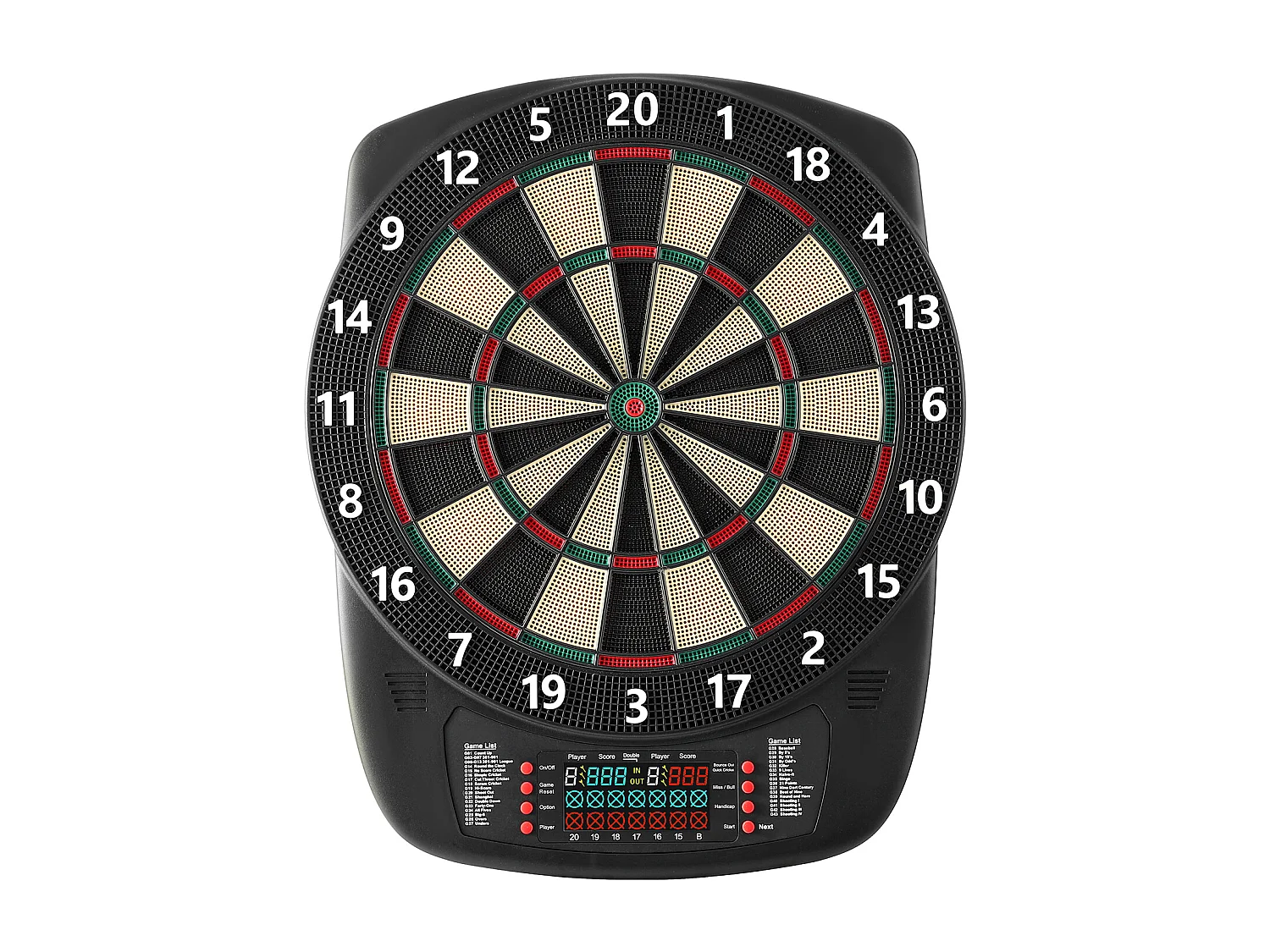 Diana de Dardos Electrónica SucceBuy 33.6 cm, Tablero de Dardos con 43 Juegos y Más de 200 Variantes para 8 Jugadores, 6 Barras de Dardo