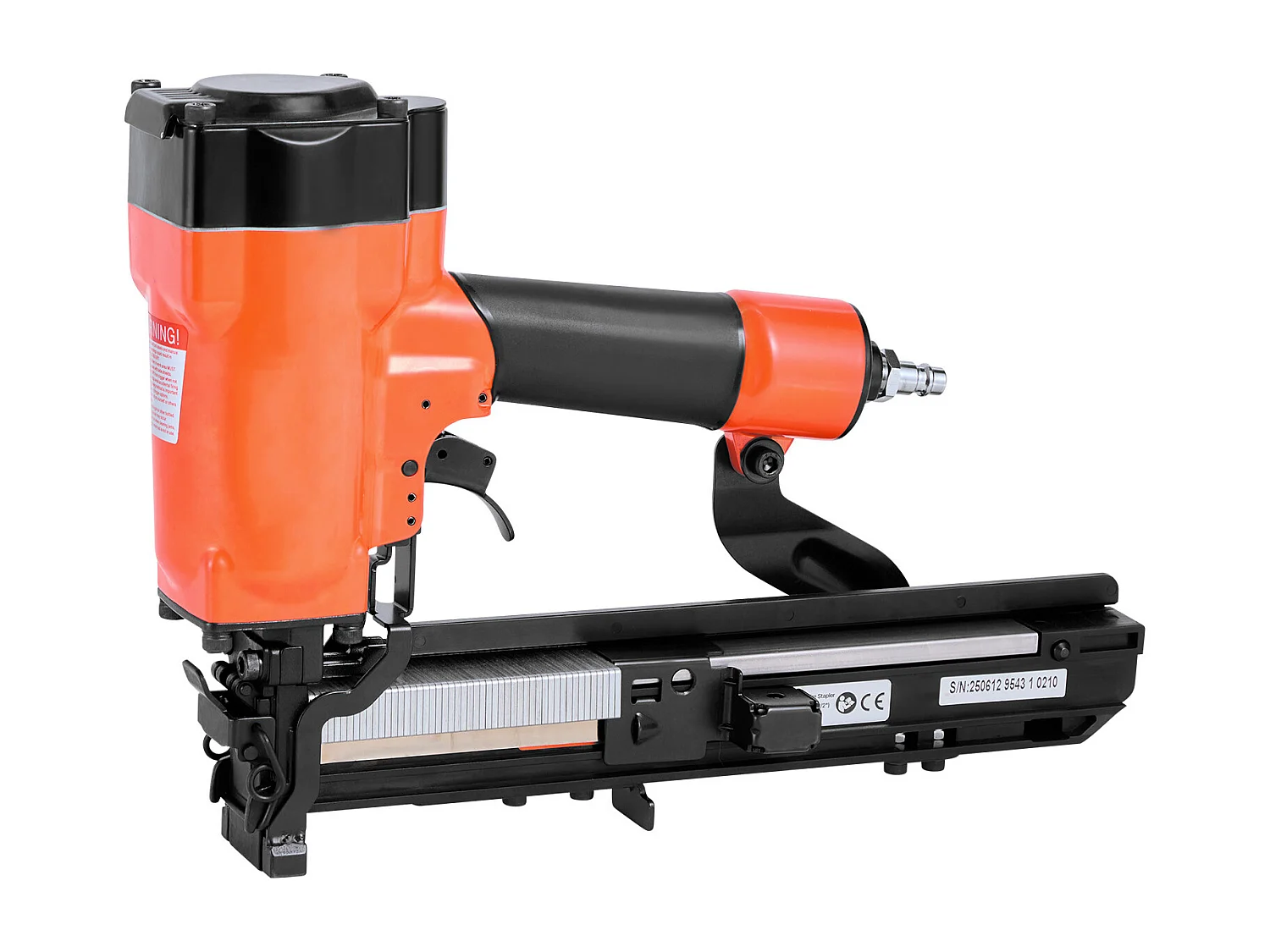 Agrafeuse Pneumatique SucceBuy, Calibre 16, Compatible avec Agrafes Non Inclues Couronne Large 2.64 cm de Longueur 1.6-3.8 cm, 4,8-8,3 bar, 2 Modes