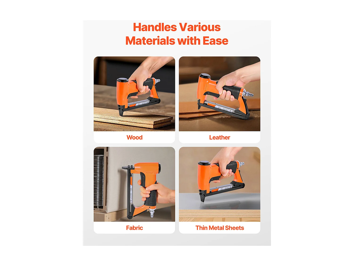 Agrafeuse Pneumatique SucceBuy, Calibre 21, Compatible avec Agrafes Fil Fin Série 80 Non Inclues de Largeur Couronne 1.28 cm de Longueur 0.6-1.6 cm