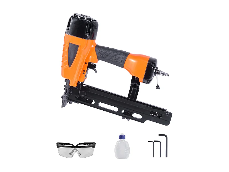 Agrafeuse Pneumatique SucceBuy, Calibre 16, Compatible avec Agrafes Non Inclues de Couronne Moyenne 1.08 cm, de Longueur 2.5-5 cm, 4,8-8,3 bar