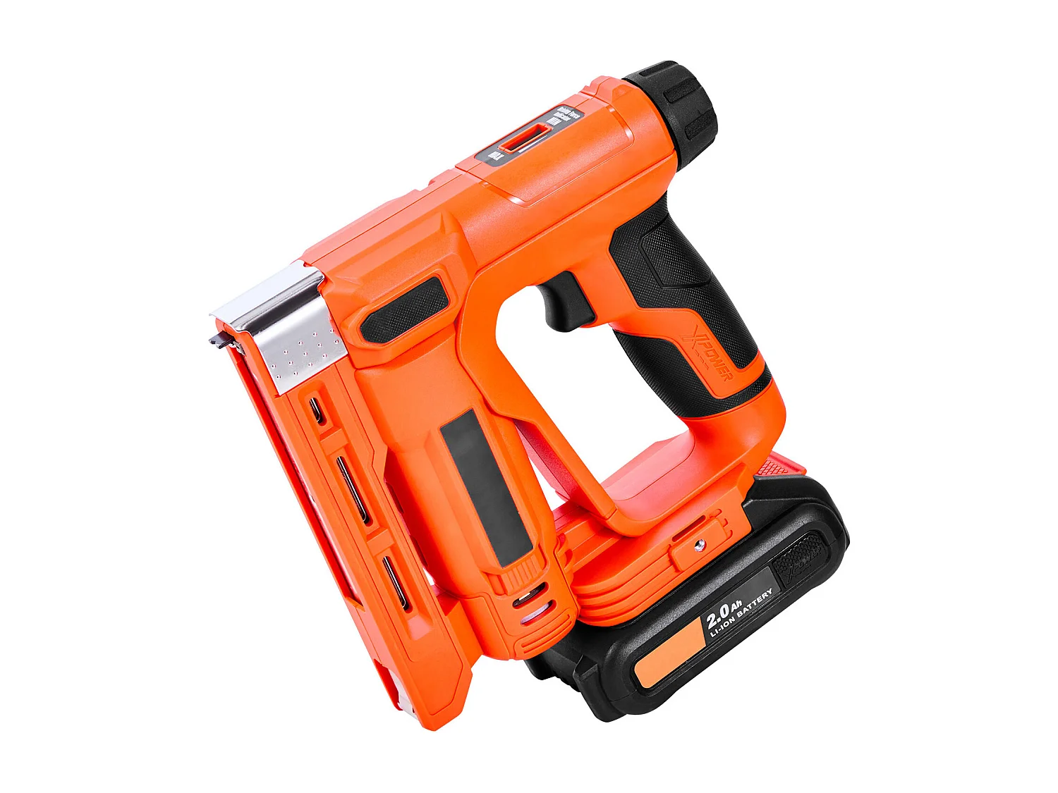 Agrafeuse Cloueuse Électrique SucceBuy 2-en-1, Cloueur Calibre 18, 1.5 cm, avec 1000 Clous et 1000 Agrafes, Poignée en Caoutchouc Antidérapante, Orange