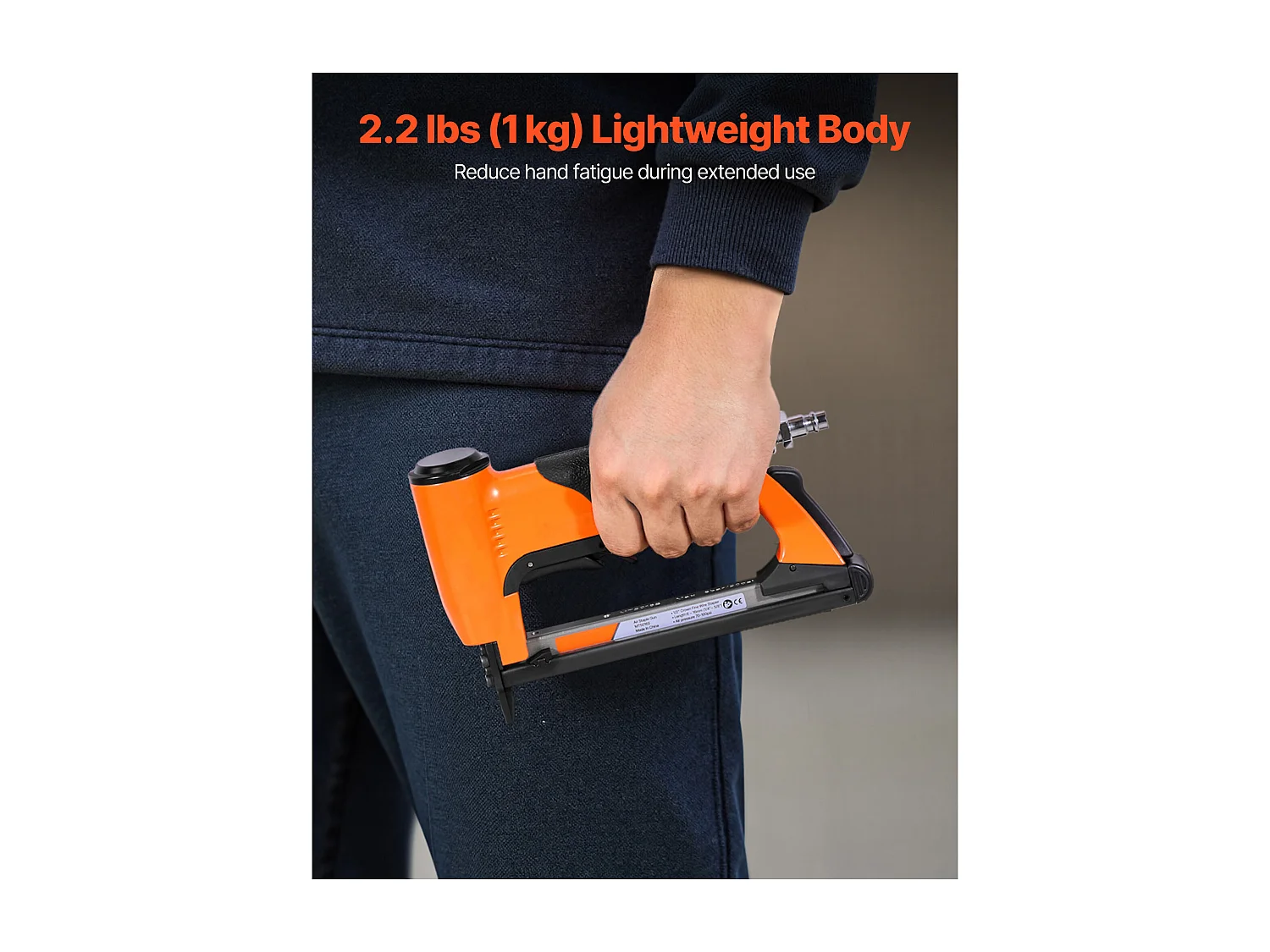 Agrafeuse Pneumatique SucceBuy, Calibre 20, Compatible avec Agrafes Fil Fin Série 50 Non Inclues de Largeur Couronne 1.28 cm de Longueur 0.6-1.6 cm