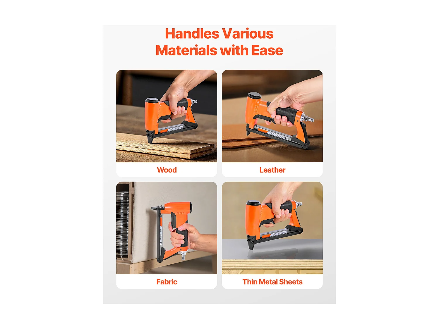 Agrafeuse Pneumatique SucceBuy, Calibre 20, Compatible avec Agrafes Fil Fin Série 50 Non Inclues de Largeur Couronne 1.28 cm de Longueur 0.6-1.6 cm