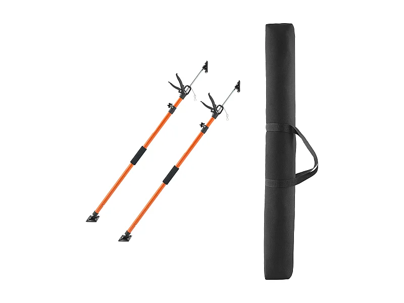 Soporte Telescópico SucceBuy 116-290 cm Poste de Soporte Ajustable Lote de 2, Varilla de Liberación Rápida, en Acero, Carga 70 kg, Soporte para Techo