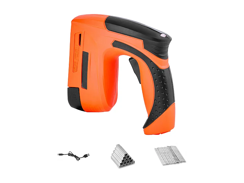 Agrafeuse Cloueuse Électrique SucceBuy 2-en-1, Cloueur sans Fil, Calibre 18, 1.5 cm, avec 1000 Clous et 1000 Agrafes, Poignée en Caoutchouc Antidérapante