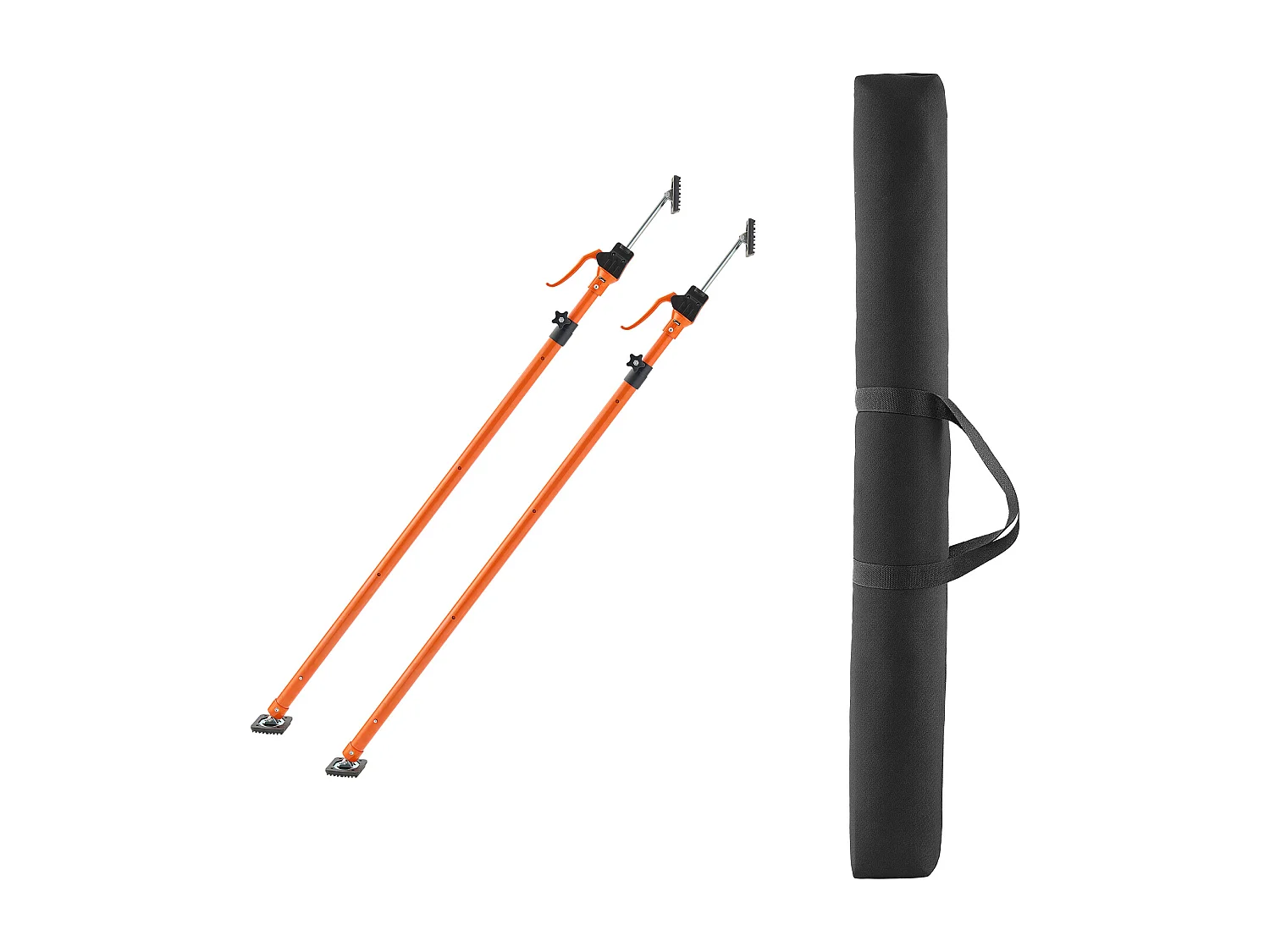Escora de Suporte Telescópica SucceBuy 125-291 cm Poste de Suporte Ajustável Lote de 2, Haste de Liberação Rápida, em Aço, Carga 90 kg, Escora para Teto
