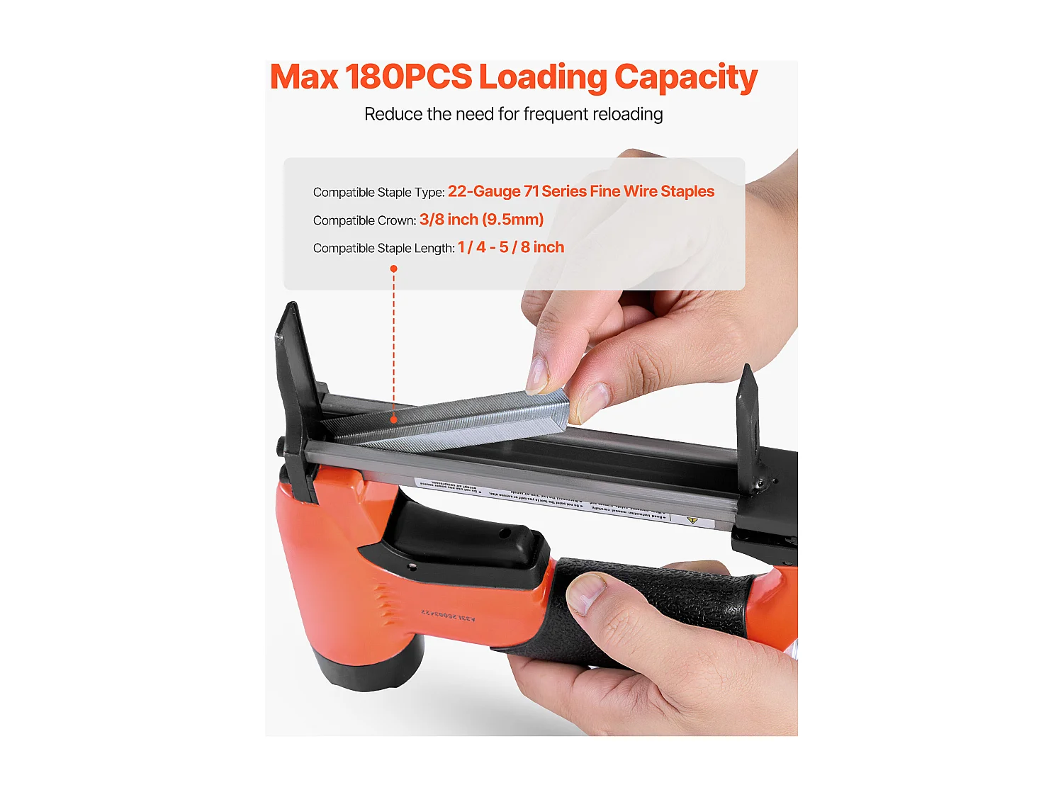 Pinzatrice Pneumatica SucceBuy Becco Lungo,  Compatibile con Graffette Filo Fine Serie 71 Non Incluse di Larghezza Corona 0.95 cm, di Lunghezza 0.6-1.6 cm