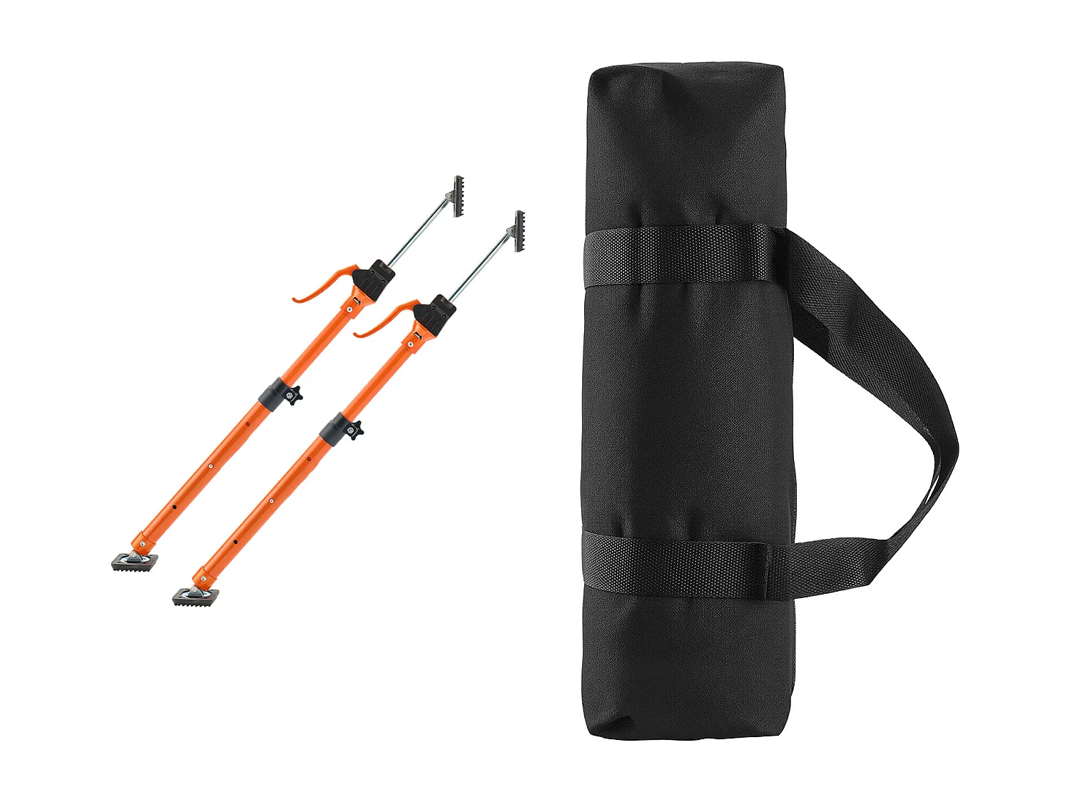 Steunstang Telescopisch SucceBuy 64,5-115 cm Verstelbare Steunpaal Set van 2, Snelontgrendelingsstaaf, Staal, Belasting 100 kg, Steun voor Plafond