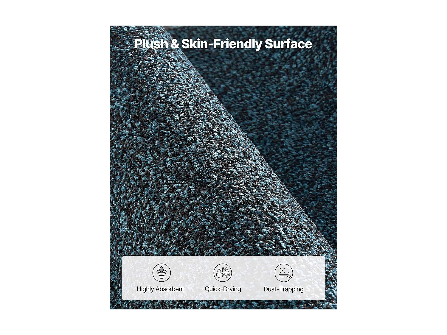 Mata Wejściowa SucceBuy, 183x122 cm, Wycieraczka Zewnętrzna Wewnętrzna z Antypoślizgowym Spodem PVC, Trwała Zmywalna, Łapie Pył, Niebieski Łupek