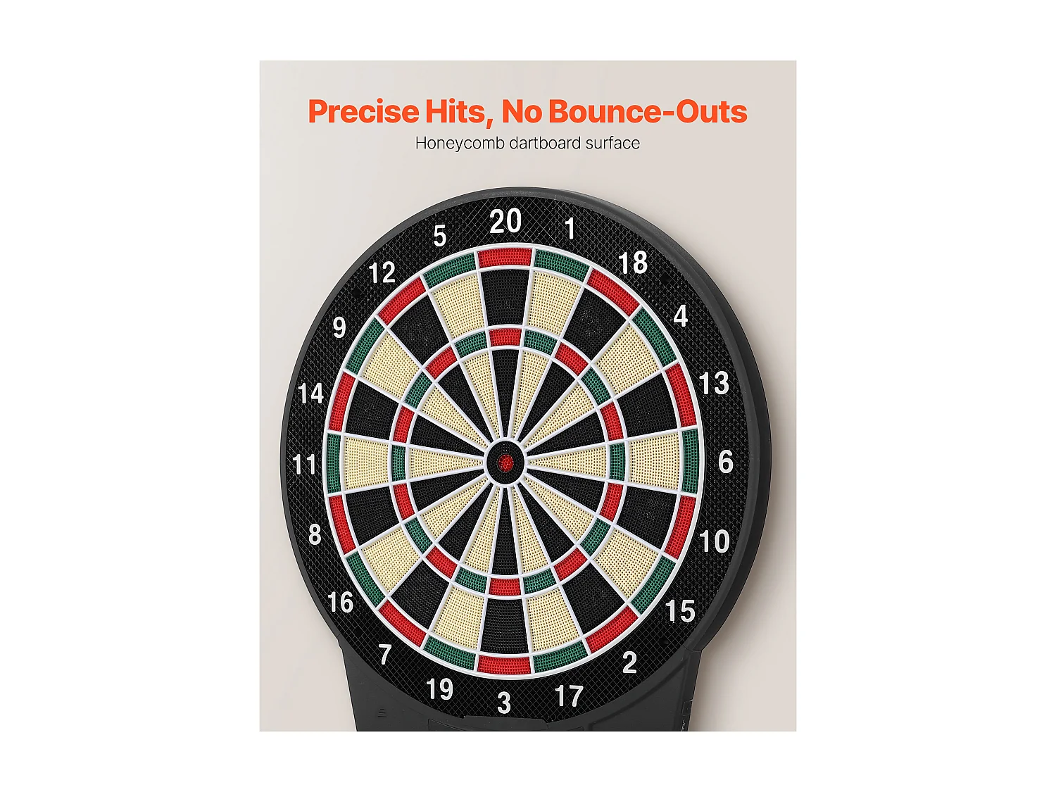 Cible de Fléchettes Électronique SucceBuy, 39.1 cm, Planche à Fléchettes avec 43 Jeux et Plus de 320 Variantes pour Jusqu'à 8 Joueurs, 6 Tiges de Fléchette