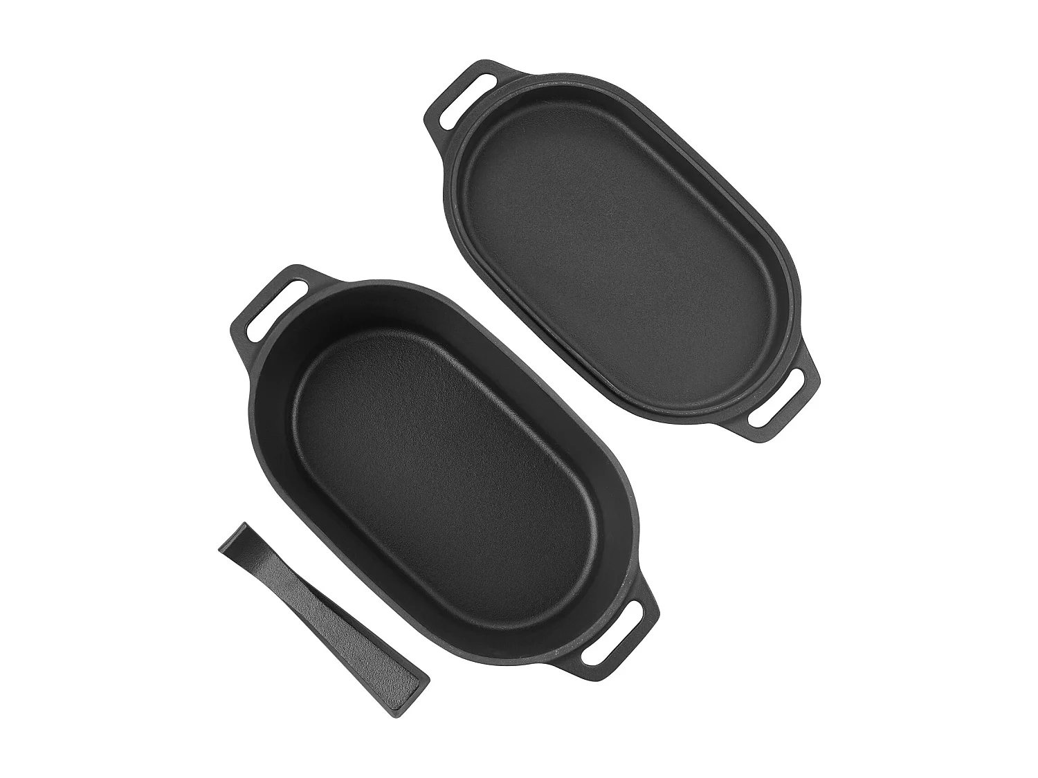 Panela SucceBuy de Ferro Fundido 3,31 L, Panela Esmaltada com Tampa e Duas Alças, Resistente e Durável, para Fornos de Indução até 260 °C, Preta