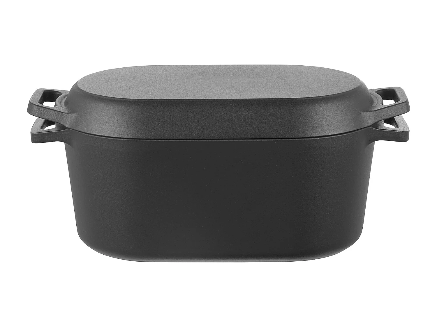 Panela SucceBuy de Ferro Fundido 3,31 L, Panela Esmaltada com Tampa e Duas Alças, Resistente e Durável, para Fornos de Indução até 260 °C, Preta