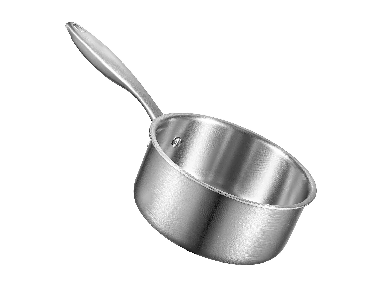 Casserole SucceBuy en Acier Inoxydable 1,4 L, Poêlon avec Couvercle en Verre Et Poignée Ergonomique, Antiadhésif, Lavable au Lave-vaisselle, Ustensile Cuisine