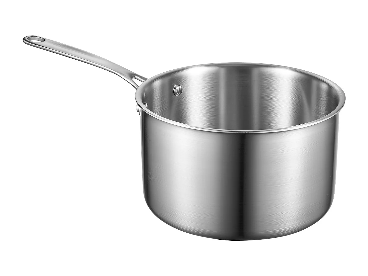 Casserole SucceBuy en Acier Inoxydable 3,8 L, Poêlon avec Couvercle en Verre Et Poignée Ergonomique, Antiadhésif, Lavable au Lave-vaisselle, Ustensile Cuisine
