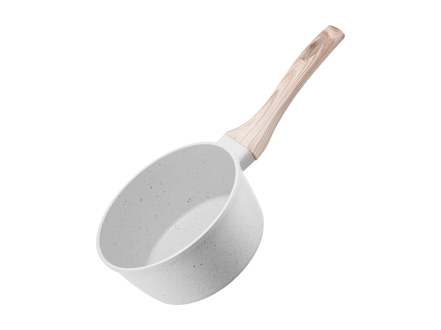 Casserole SucceBuy de 1,4 L, Poêlon avec Revêtement Antiadhésif, Couvercle en Verre Trempé Et Poignée Amovible, Multifonctions, Marmite Compatible avec Cuisine