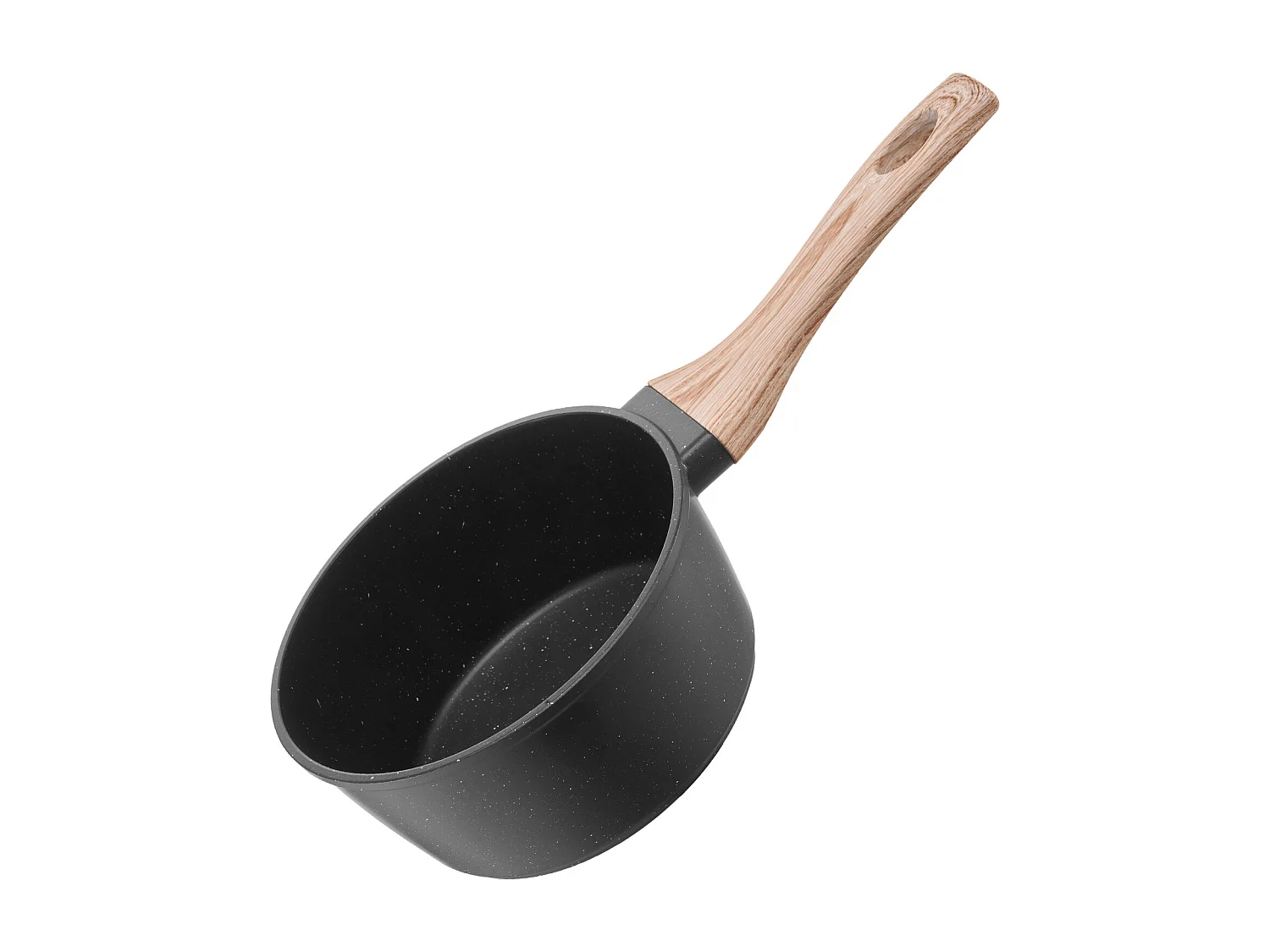 Casserole SucceBuy de 1,4 L, Poêlon avec Revêtement Antiadhésif, Couvercle en Verre Trempé Et Poignée Amovible, Multifonctions, Marmite Compatible avec Cuisine