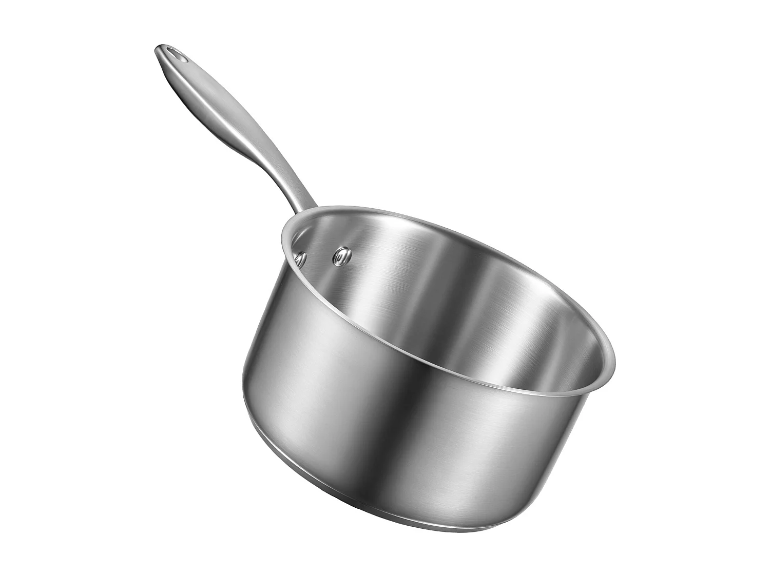 Casserole SucceBuy en Acier Inoxydable 2,4 L avec Panier Vapeur, Poêlon avec Couvercle en Verre Et Poignée Ergonomique, Lavable au Lave-vaisselle