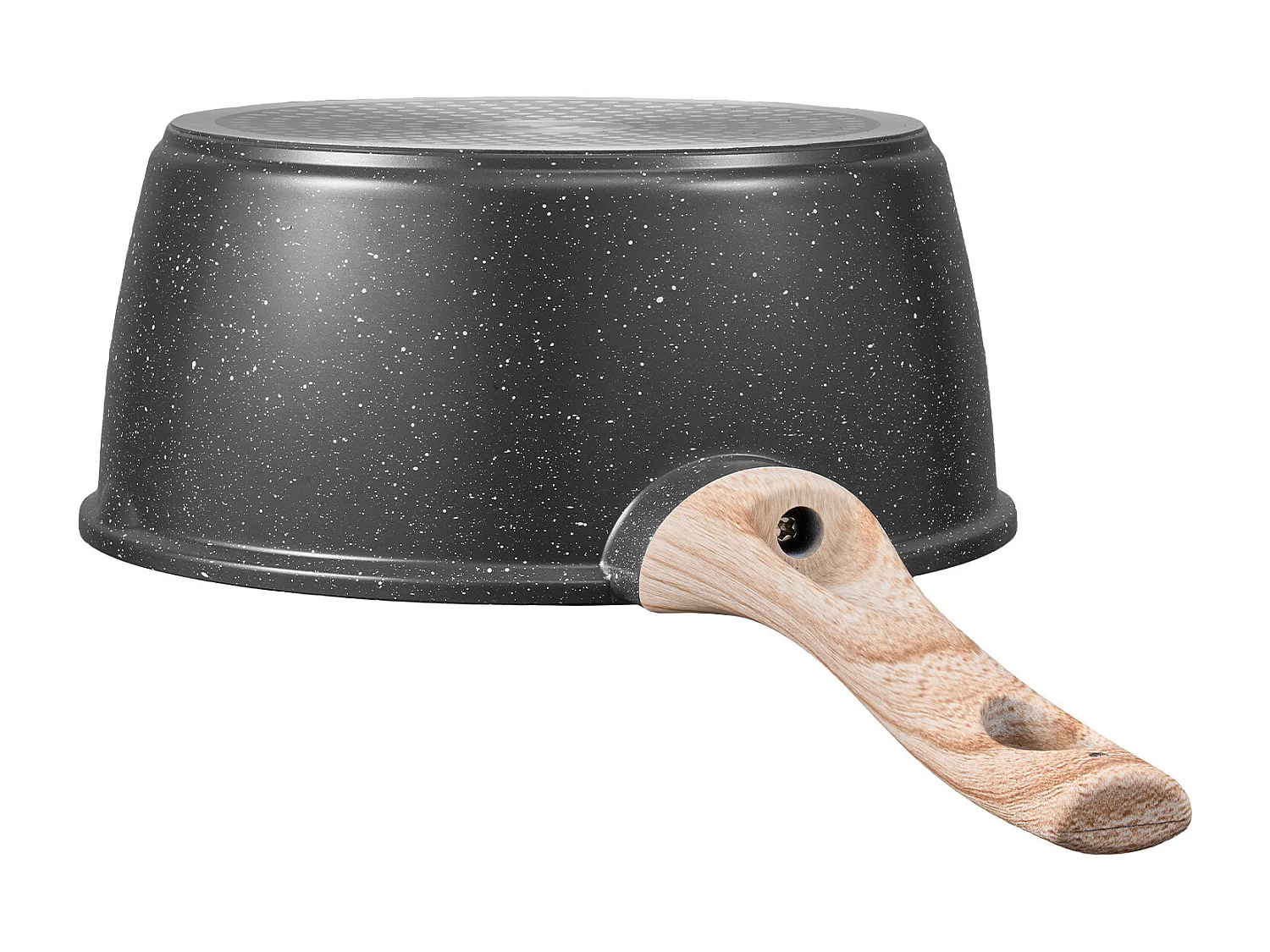 Casserole SucceBuy de 2,4 L, Poêlon avec Revêtement Antiadhésif, Couvercle en Verre Trempé Et Poignée Amovible, Multifonctions, Marmite Compatible avec Cuisine