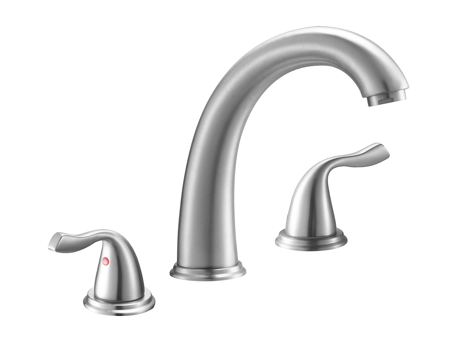 Badkuip Mengkraan Romeins SucceBuy, Badkuip Kraan Waterval Zwanenhals, Set van Kraanwerk 3 Gaten met 2 Handgrepen, Op het Aanrecht Montage