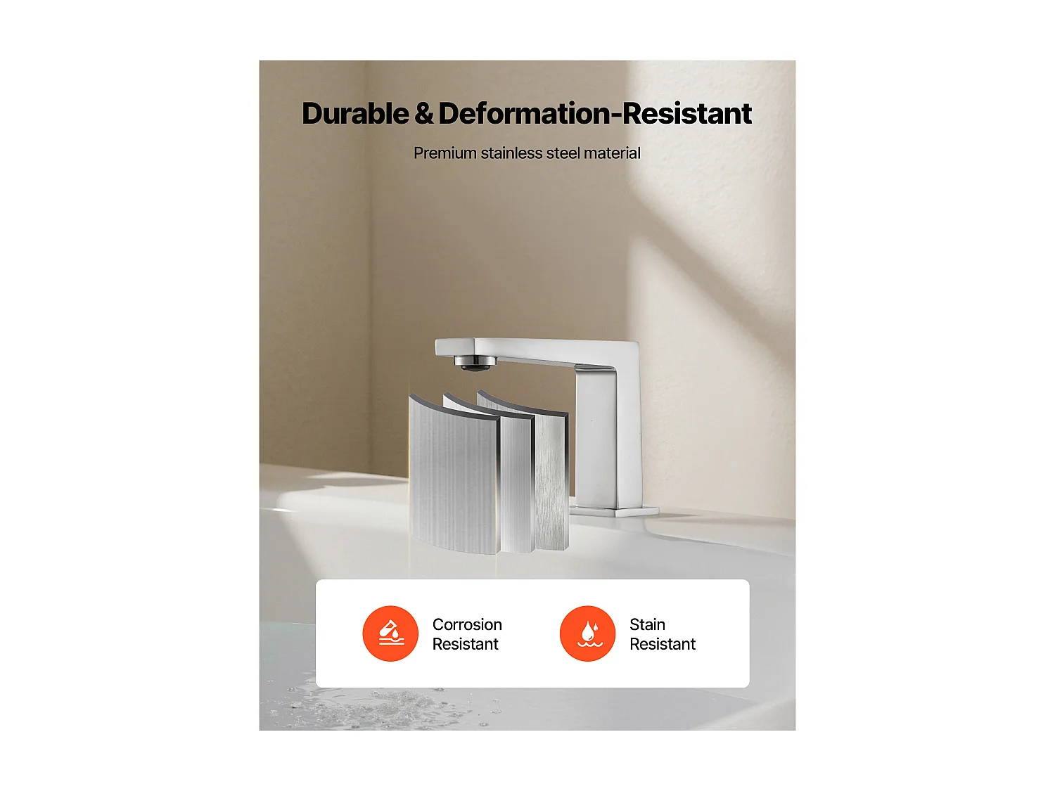 Badkuip Mengkraan Romeins SucceBuy, Badkuip Kraan 3 Gaten met 2 Handgrepen, Set van Badkamer Kraanwerk met Op het Aanrecht Montage, Uitloop in Rechte Hoek