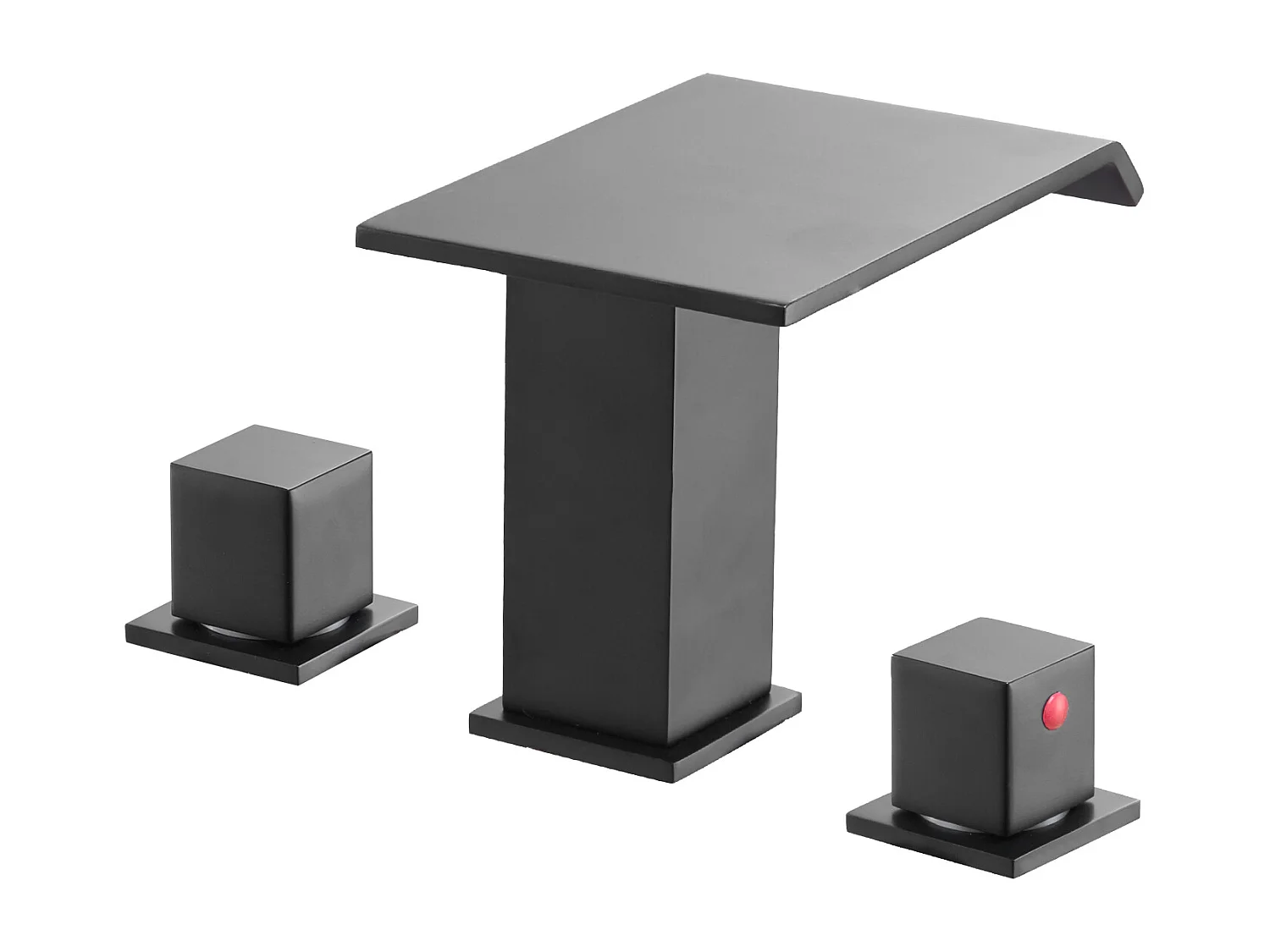 Badkuip Mengkraan Waterval SucceBuy, Badkuip Kraan Romeins, 3 Gaten met 2 Handgrepen, Set van Badkamer Kraanwerk, in Roestvrij Staal