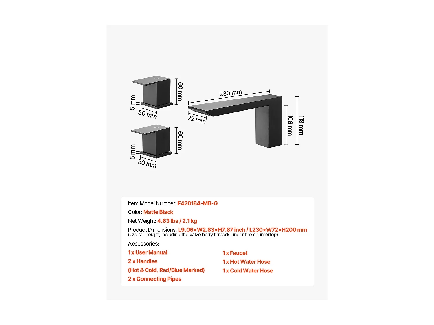 Badkuip Mengkraan Romeins SucceBuy, Badkuip Kraan 3 Gaten met 2 Handgrepen, Set van Badkamer Kraanwerk in Roestvrij Staal, Mat Zwart