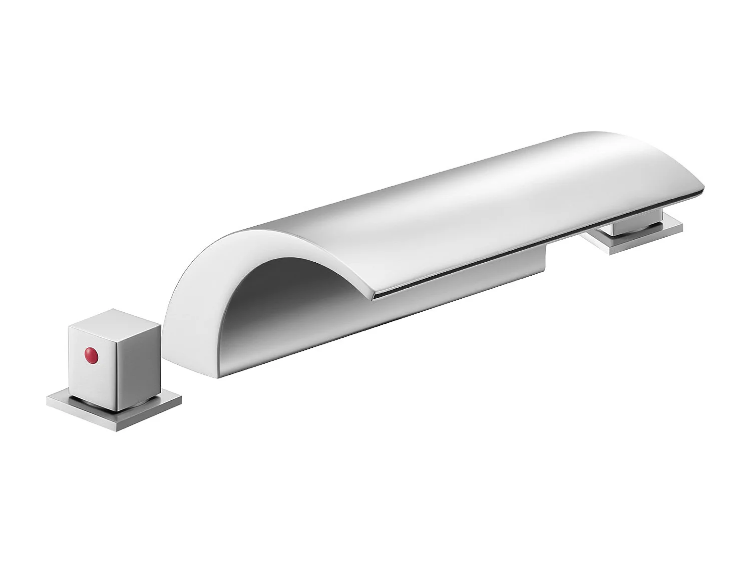 Badkuip Mengkraan Romeins SucceBuy, Badkuip Kraan Waterval, Set van Kraanwerk 3 Gaten met 2 Handgrepen, Dubbele Waterstroom, Op het Aanrecht Montage