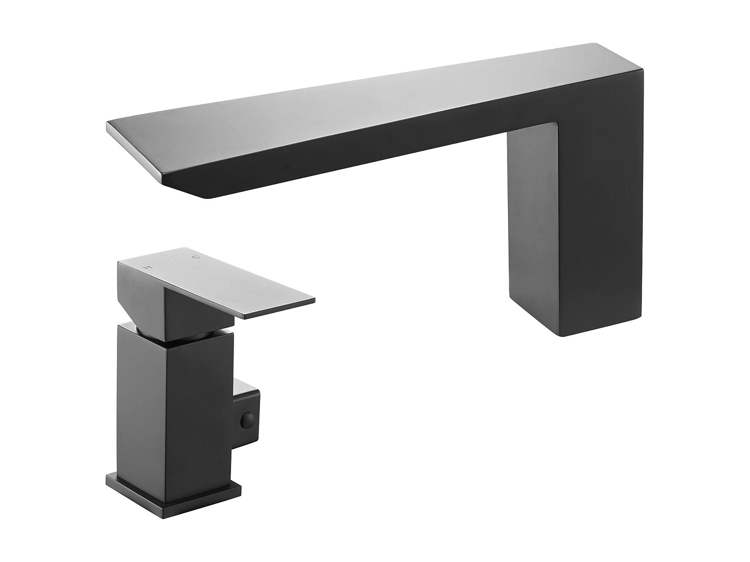 Mitigeur de Baignoire Romaine SucceBuy, Robinet de Bain à 3 Trous, Cascade, avec Pommeau de Douche et Une Poignée, en Acier Inoxydable, Anti-goutte