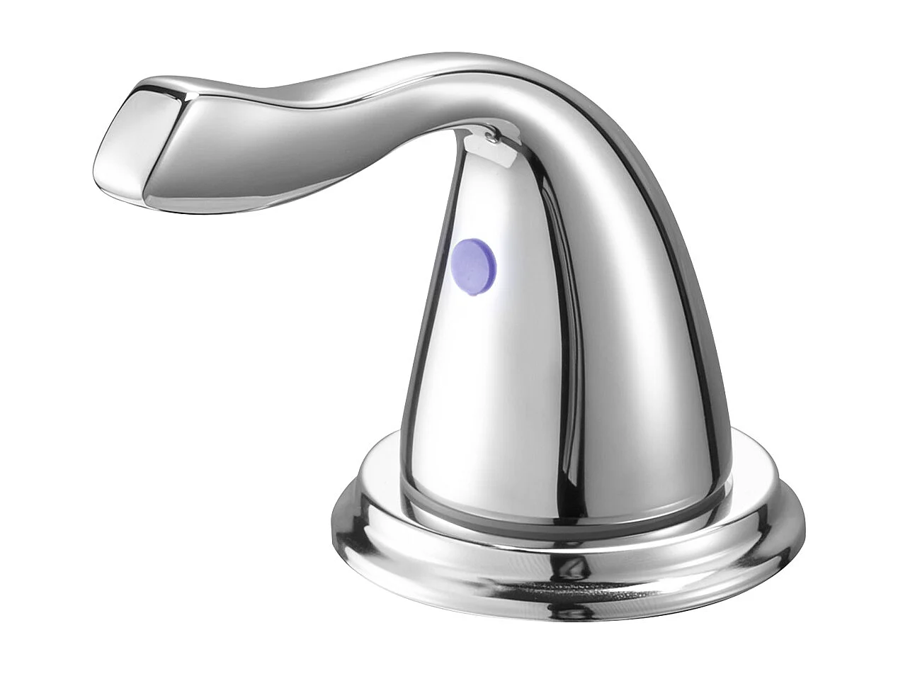 Mitigeur de Baignoire SucceBuy à 3 Trous avec 2 Poignées, Robinet de Baignoire Romaine, Ensemble de Robinetterie de Bain à Montage sur Pont, Argenté