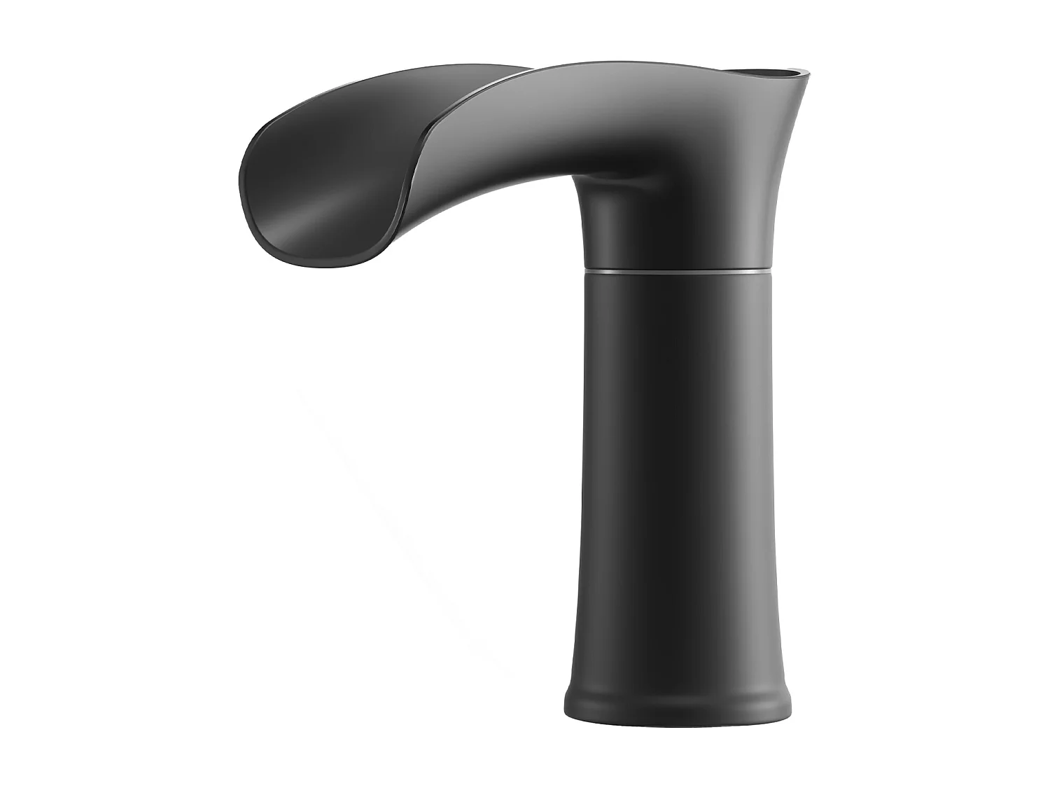 Mitigeur de Baignoire Romaine SucceBuy, Robinet de Baignoire à 3 Trous, Cascade, en Alliage de Zinc, avec 2 Poignées, Contrôle de la Température, Noir Mat