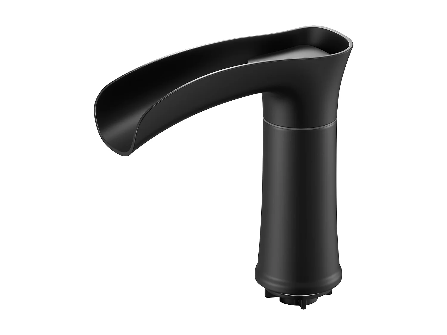 Mitigeur de Baignoire Romaine SucceBuy, Robinet de Baignoire à 3 Trous, Cascade, en Alliage de Zinc, avec 2 Poignées, Contrôle de la Température, Noir Mat